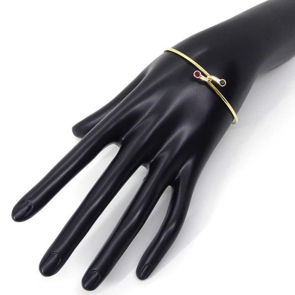 Tiffany Bangle Double Hook Ruby Sapphire Yellow G… - image 5
